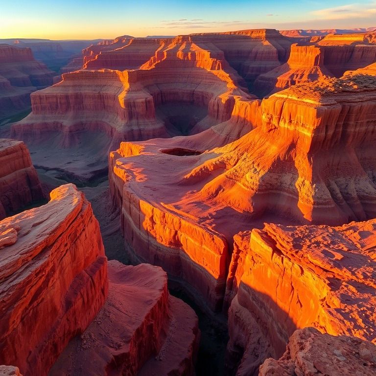 Trekking trail through dramatic red and brown canyons in Upper Mustang