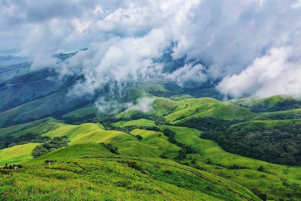 Lush green rolling hills and valleys characteristic of the Dharan and Dhankuta region