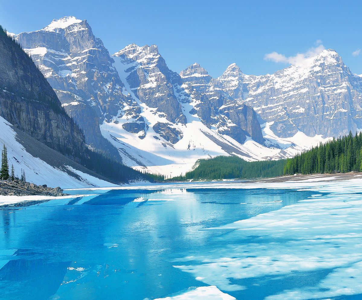 The mesmerizing blue water of Tilicho Lake surrounded by high snow-capped mountains